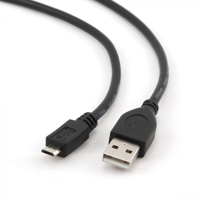 Кабель Cablexpert USB - micro USB V 2.0 (M/M), 1 м, чорний (CCP-mUSB2-AMBM-1M)
