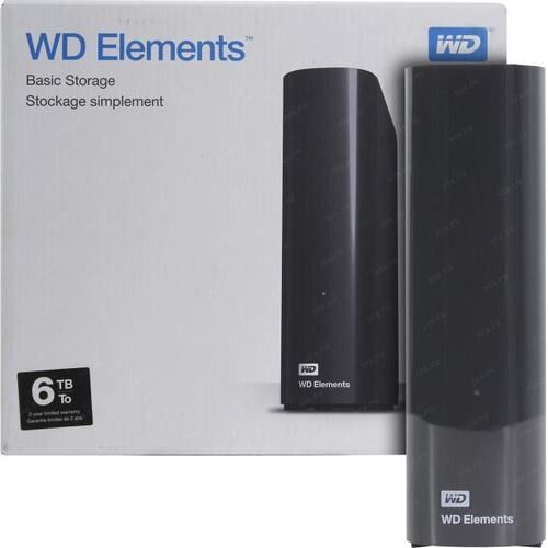 Зовнішній жорсткий диск 3.5" USB 6.0TB WD Elements Desktop (WDBWLG0060HBK-EESN)