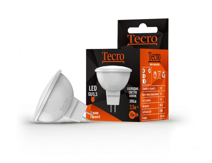 Лампа LED Tecro T-MR16-3,5W-4K-GU5,3 3,5W 4000K GU5,3