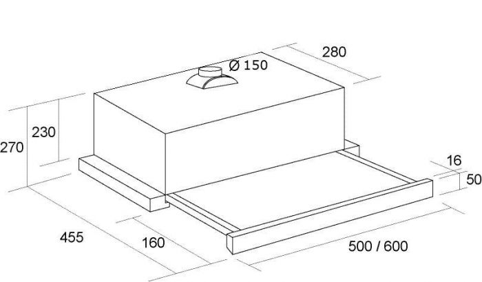 Витяжка Pyramida TL 60 (1100) BL