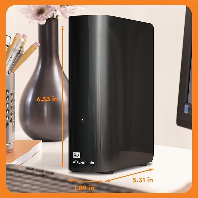 Зовнішній жорсткий диск 3.5" USB 10.0TB WD Elements Desktop Black (WDBWLG0100HBK-EESN)