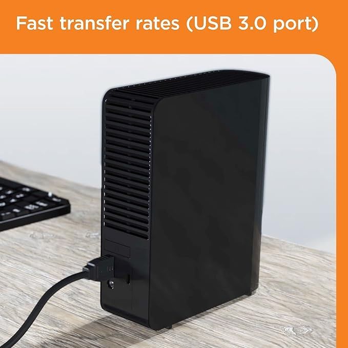 Зовнішній жорсткий диск 3.5" USB 10.0TB WD Elements Desktop Black (WDBWLG0100HBK-EESN)