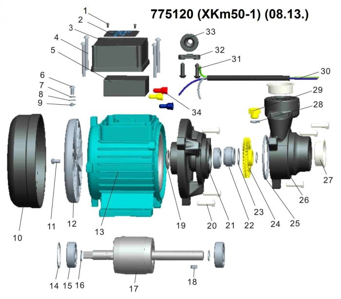 Насос вихровий 0.11кВт Hmax 23м Qmax 25л/хв LEO XKm50-1 (775120)