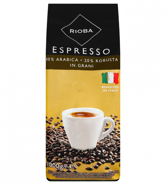 Кава Rioba Espresso Gold натуральна смажена в зернах 1000г