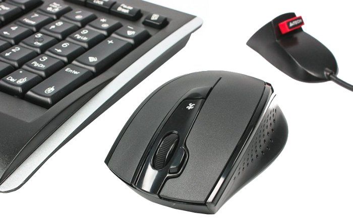 Комплект (клавіатура, мишка) бездротовий A4Tech 9300F Black USB
