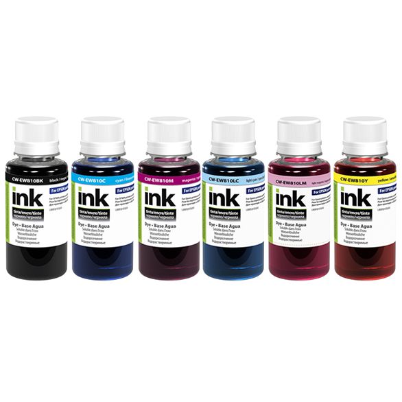 Комплект чорнил ColorWay Epson L800/810/850 BK/С/LC/LM/M/Y (ColorWay-EW810SET01) 6*100г
