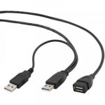 Кабель Gembird CCP-USB22-AMAF-3 подвійний USB 2.0 AM/AF 0,9 м