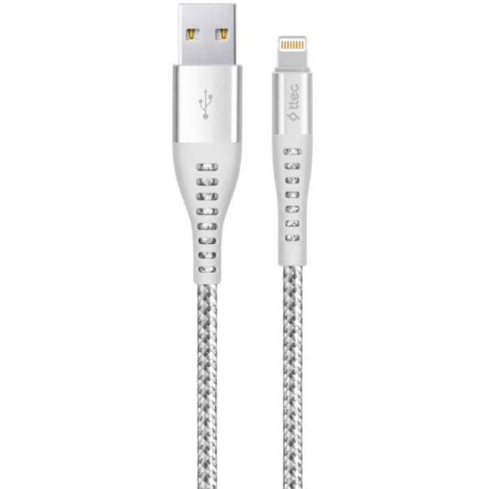 Кабель Ttec USB - Lightning (M/M), ExtremeCable, 1.5 м, Silver (2DKX01LG)