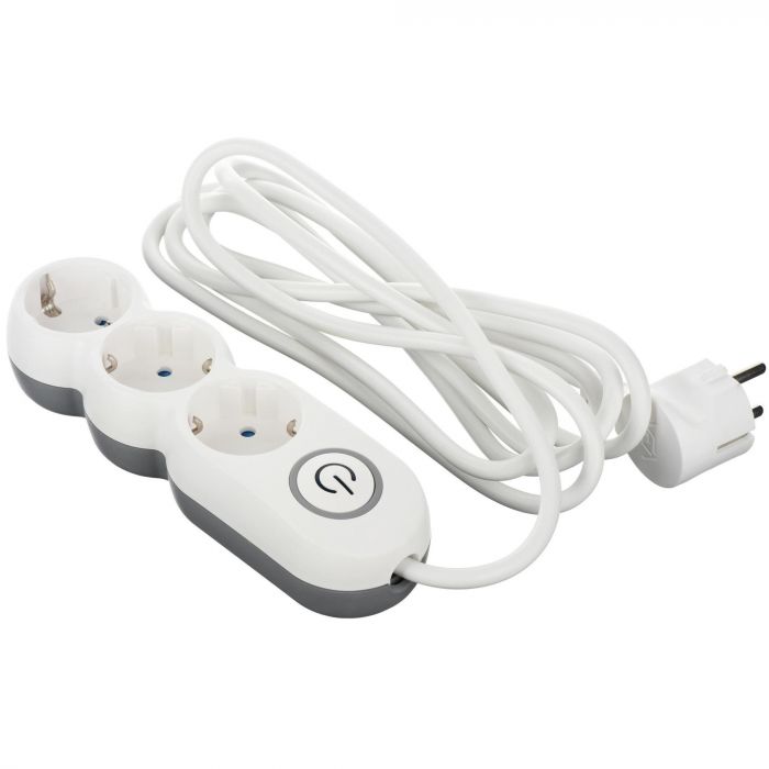 Мережевий фільтр 2E 3хSchuko, 3 м (2E-U03VES3M)