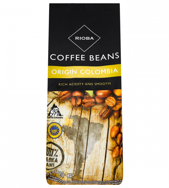 Кава Rioba Coffee Beans колумб натур/смаж у зернах 500г