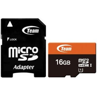 Карта пам`ятi MicroSDHC 16GB UHS-I Class 10 Team + SD-adapter (TUSDH16GUHS03)