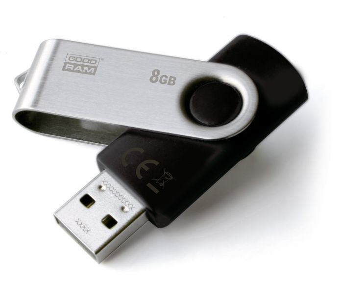 Флеш-накопичувач USB  8GB GOODRAM UTS2 (Twister) Black (UTS2-0080K0R11)