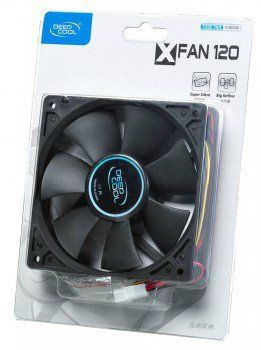 Вентилятор DeepCool XFAN 120, 120х120х25мм, 3-pin+Molex, чорний