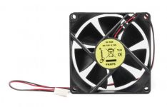 Вентилятор Gembird FANPS; 80х80х25мм, 2-pin, чорний