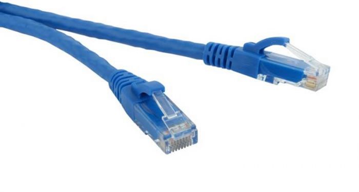 Патч-корд литой, UTP, RJ45, Cat.5e, 10m, синій