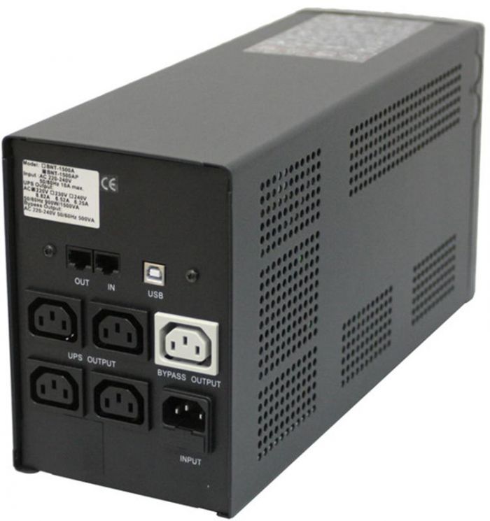 Джерело безперебійного живлення Powercom BNT-2000AP, Lin.int., AVR, 5 x IEC, USB, RJ-45, металл (00210120)