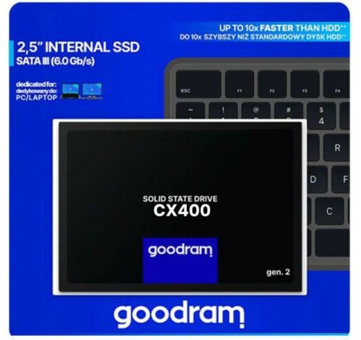 Накопичувач SSD  256GB GOODRAM CX400 Gen.2 2.5" SATAIII 3D TLC (SSDPR-CX400-256-G2)