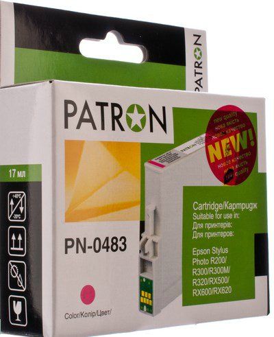 Картридж Patron (PN-0483) Epson Stylus Photo R200/220/300/320/340/RX500/600/620/640 Magenta (T048340)