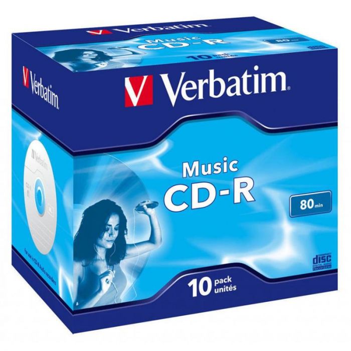 Диски CD-R Verbatim (43365) 700MB 16x Audio Live it Jewel, 10шт 