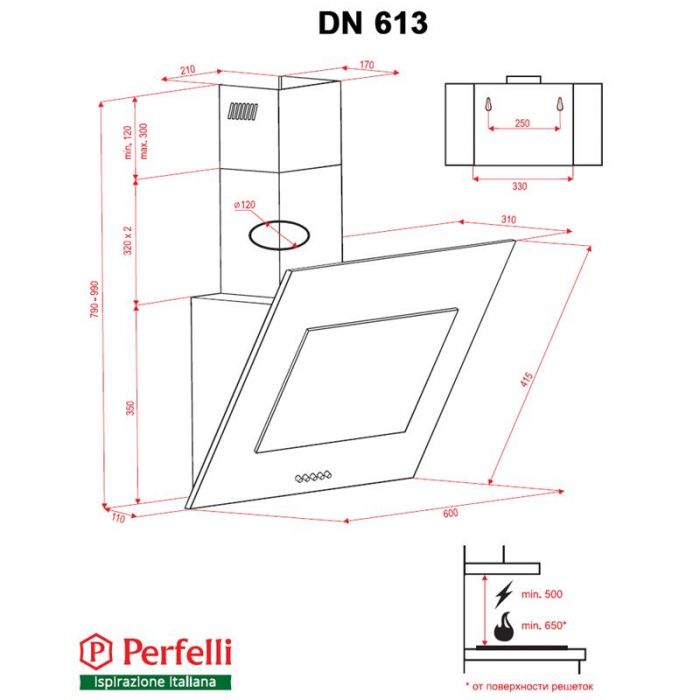 Витяжка Perfelli DN 613 IV