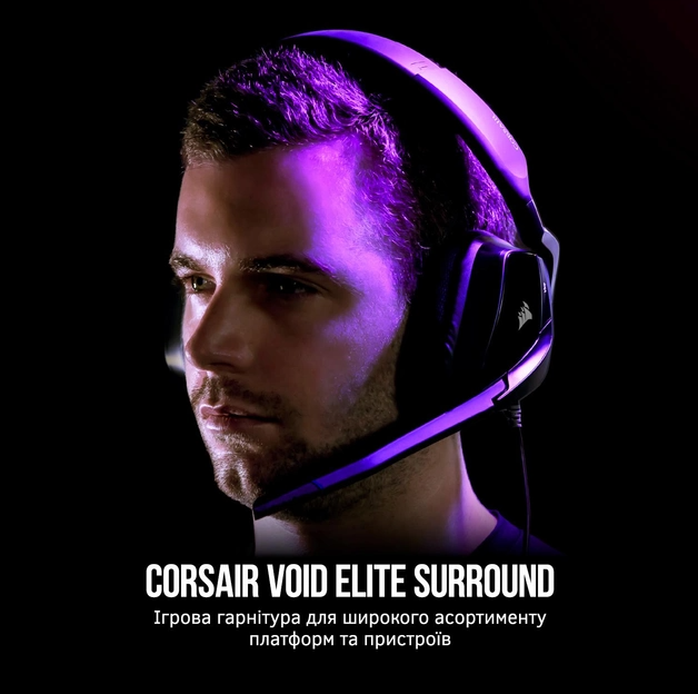 Гарнiтура Corsair Gaming Void Elite Surround Carbon (CA-9011205-EU)