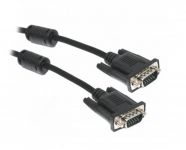 Кабель Maxxter VGA - VGA HD15M/HD15M 3+4C, з 2-ма фер, 3 м, чорний (V-VGA-10) пакет