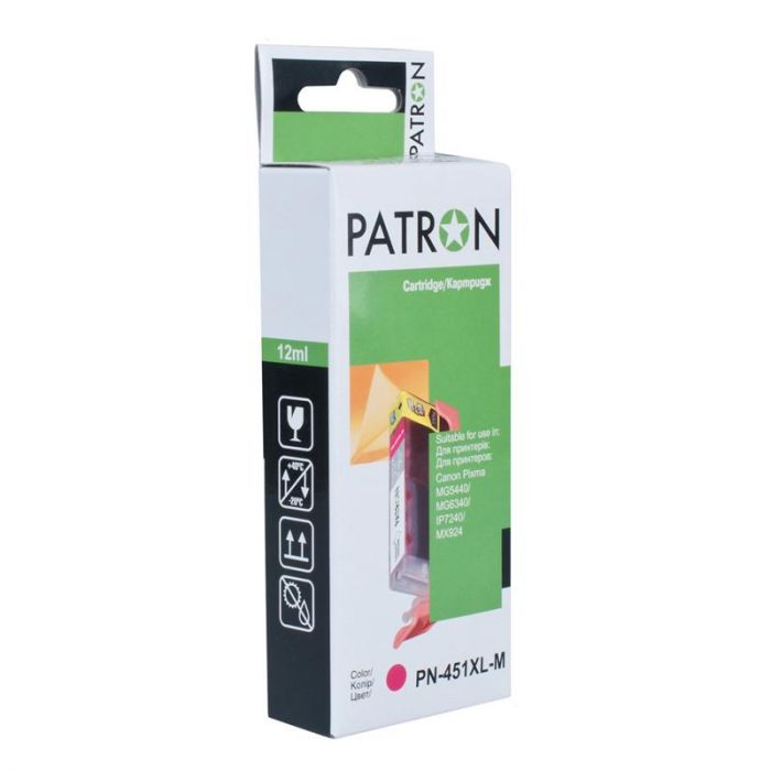 Картридж Patron (PN-451XLM) Canon Pixma MG5440/6340/IP7240/MX924 Magenta (CLI-451XLM)