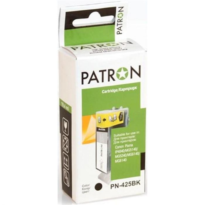 Картридж Patron (PN-425BK) Canon Pixma iP4840/MG5140/5240/6140/8140/MX884 Black (PGI-425Bk)