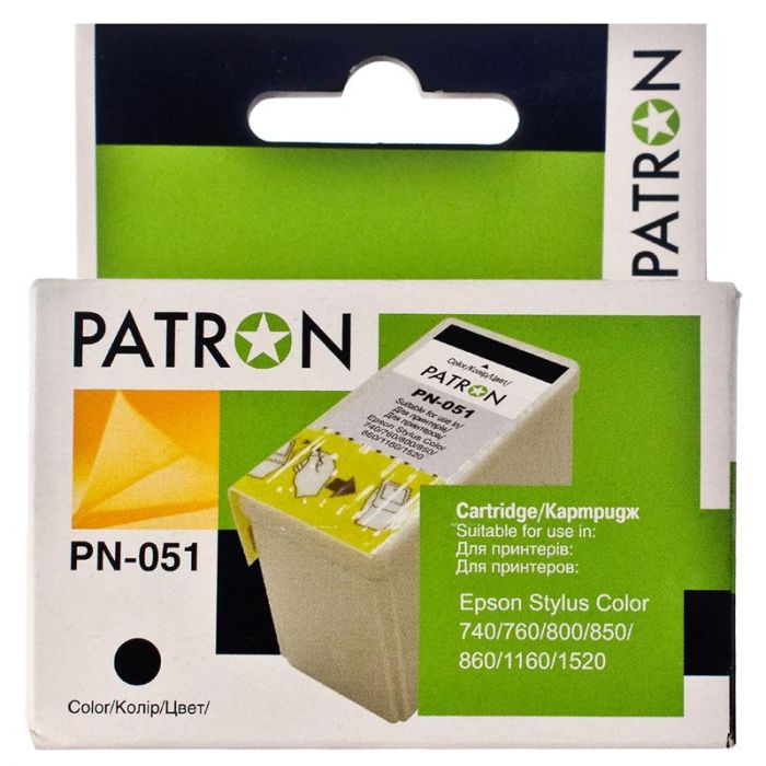 Картридж Patron (PN-051) Epson Stylus Color 740/800/860/1160/1520 Black (T051150)