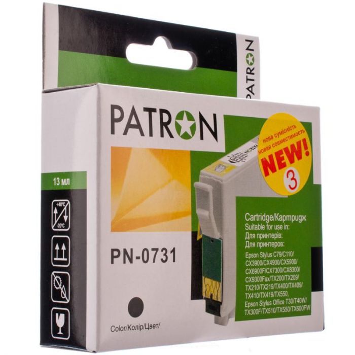 Картридж Patron (PN-0731) (№3) Epson Stylus C79/CX4300/4900/5900 Black (T07314)