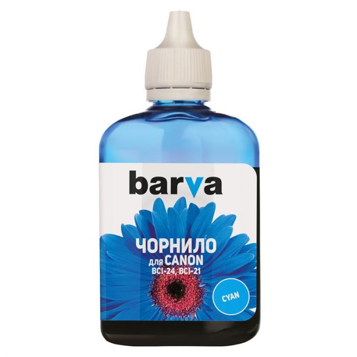 Чорнило Barva (C24-282) Canon BCI-24 Cyan, 90 г