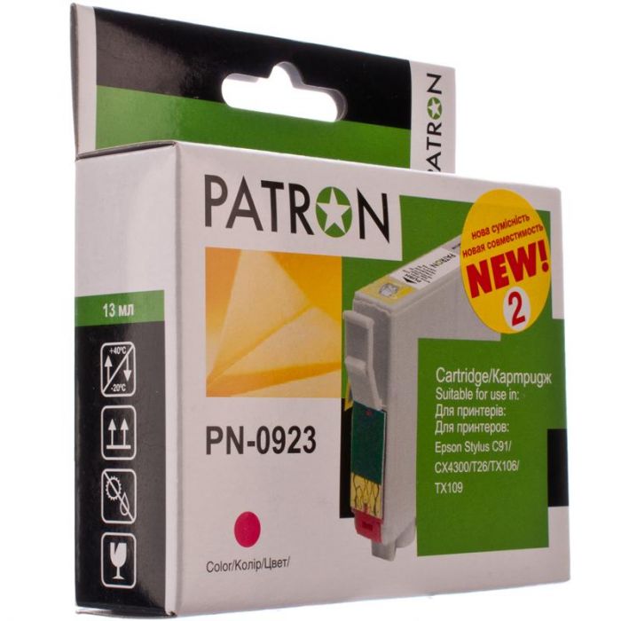 Картридж Patron (PN-0923) (№2) Epson Stylus C91, CX4300, T26/T27, TX106/109/117/119 Magenta (T09234A)