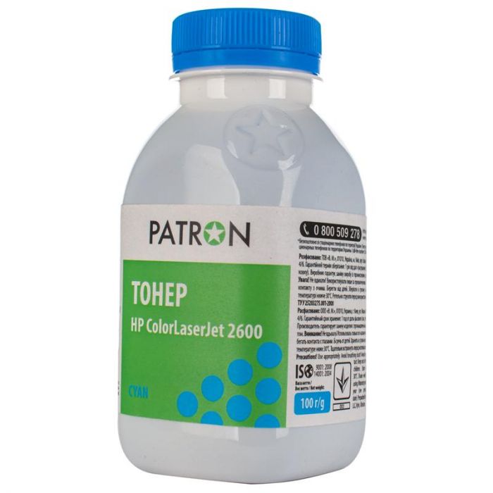 Тонер Patron (PN-HCLJ2600-C-100) HP CLJ 2600 Cyan, 100 г