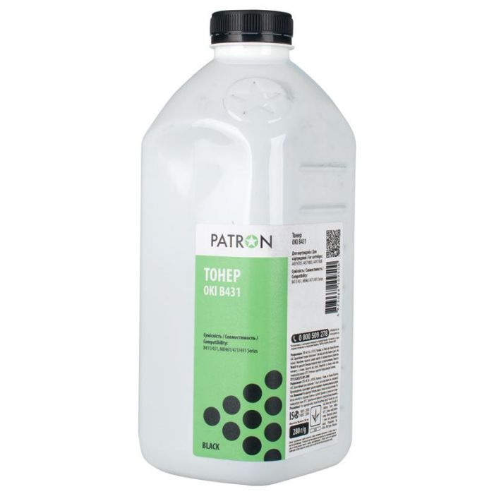 Тонер Patron (PN-OB431-280) OKI B431 Black, 280 г