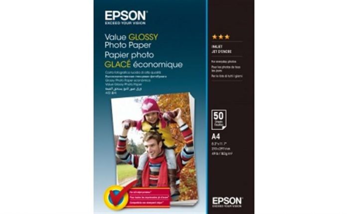 Фотопапiр EPSON Value Glossy Photo Paper глянсовий 183г/м2 A4 50арк. (C13S400036)