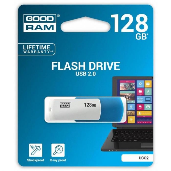 Флеш-накопичувач USB 128GB GOODRAM UCO2 (Colour Mix) Blue/White (UCO2-1280MXR11)