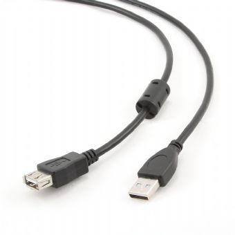 Кабель Cablexpert CCF-USB2-AMAF-15 подовжувач USB 2.0 AM/AF 4,5 м, Феритовий фільтр