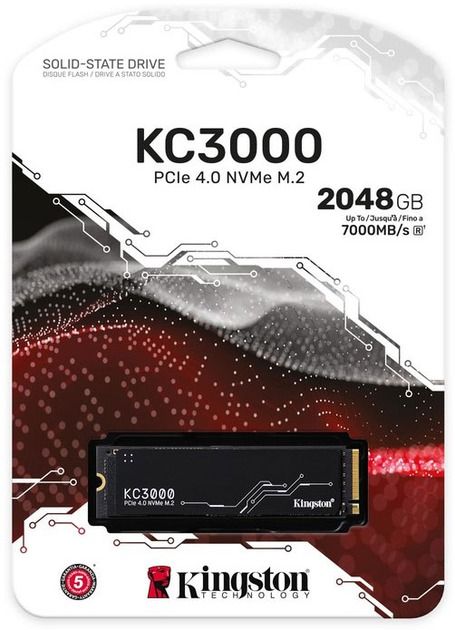 Накопичувач SSD 2TB Kingston KC3000 M.2 2280 PCIe 4.0 x4 NVMe 3D TLC (SKC3000D/2048G)