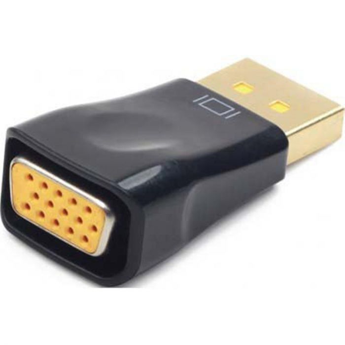 Адаптер Cablexpert DisplayPort-VGA, M/F, чорний (A-DPM-VGAF-01) пакет