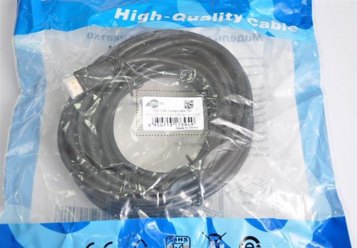 Кабель Atcom (17394) HDMI-HDMI, 10м CCS Black polybag