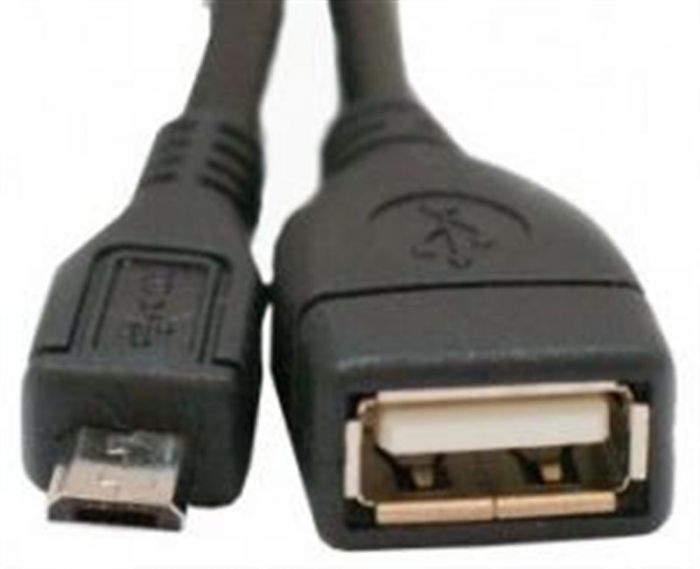 Кабель Atcom USB - micro USB V 2.0 (F/M), 0.1 м, чорний (3792)