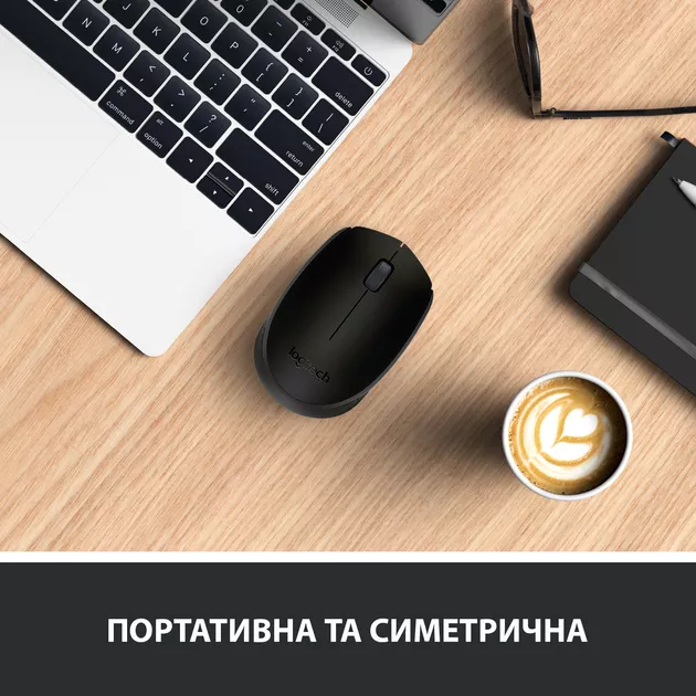 Миша бездротова Logitech M170 Grey/Black (910-004642)