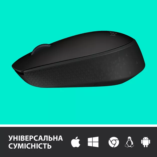 Миша бездротова Logitech M170 Grey/Black (910-004642)