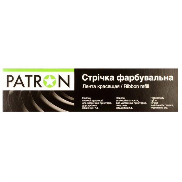 Стрічка Patron 12.7 мм х 50 м правий мебіус Black (PN-12.7-50RTB)