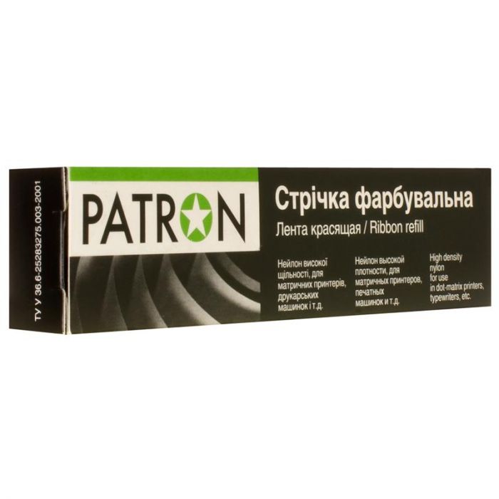 Стрічка Patron 12.7 мм х 16 м лівий мебіус Black (PN-12.7-16LTB)