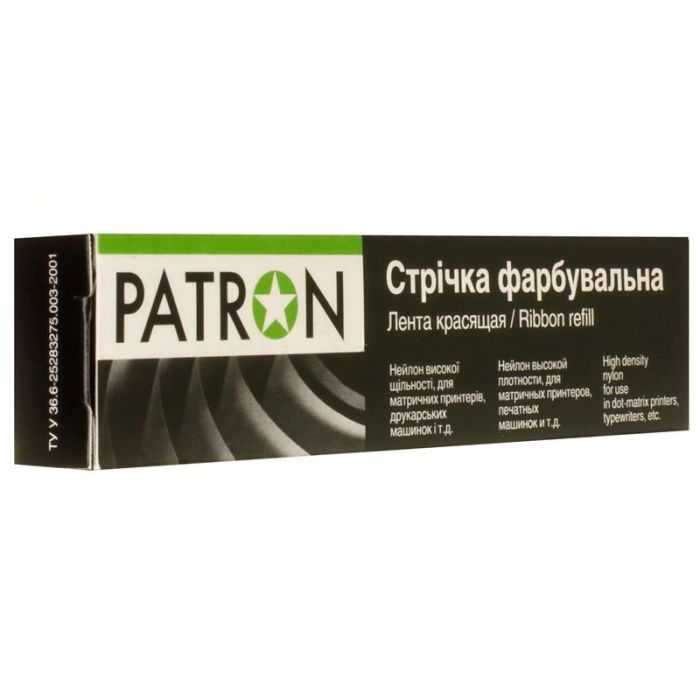 Стрічка Patron 12.7 мм х 16 м правий мебіус Black (PN-12.7-16RTB)