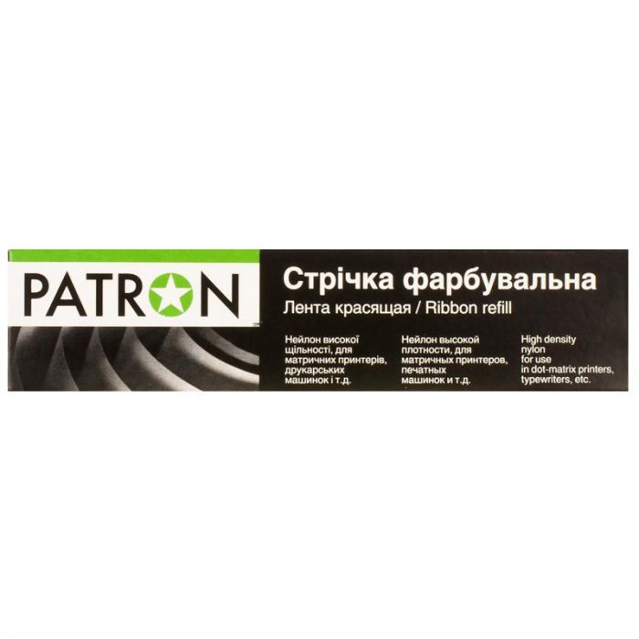 Стрічка Patron 12.7 мм х 16 м правий мебіус Black (PN-12.7-16RTB)