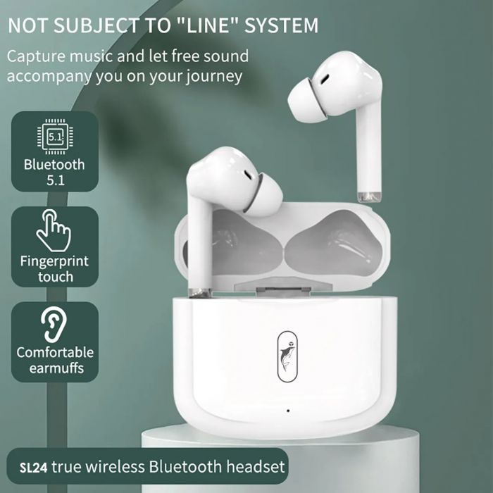 Bluetooth-гарнітура SkyDolphin TWS SL24 White (BTE-000179)