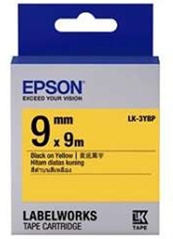 Стрічка Epson LK3YBP Pastel Black/Yellow 9mm/9m (C53S653002)