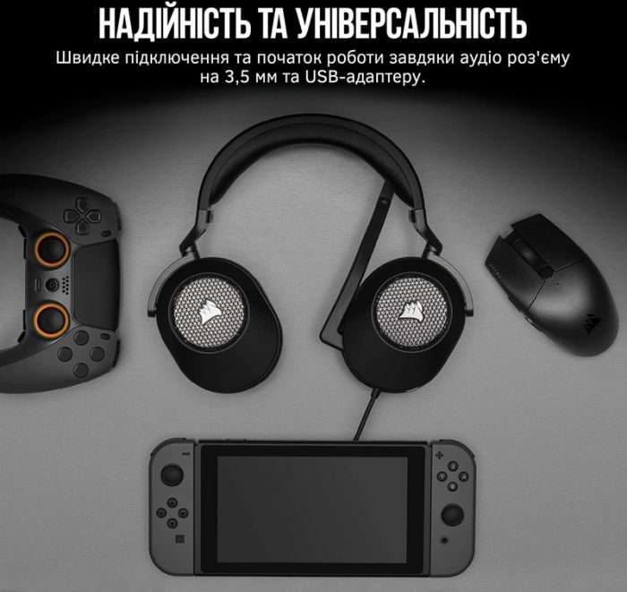 Гарнiтура Corsair HS65 Surround Headset Carbon (CA-9011270-EU)